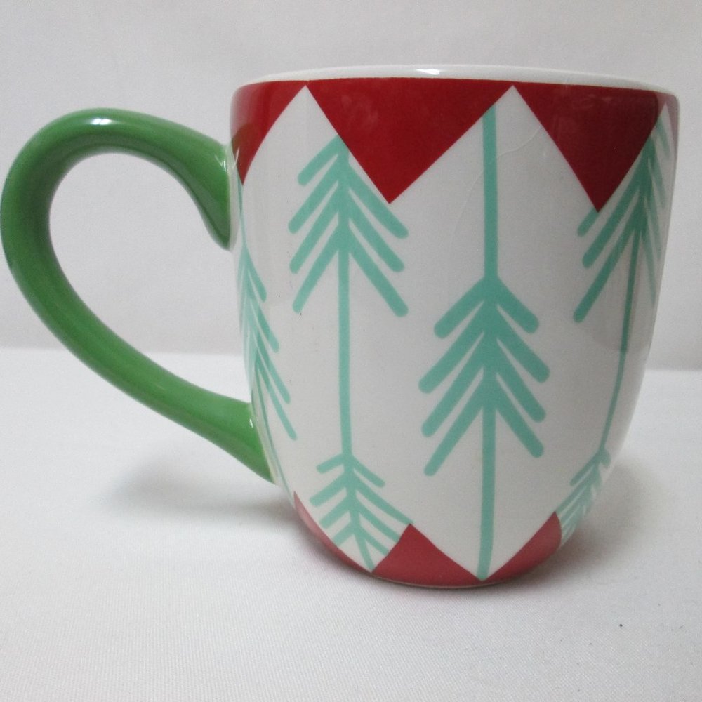 Coton Colors tree timber Dolomite mug cup dish safe Timber Christmas 20 ounces